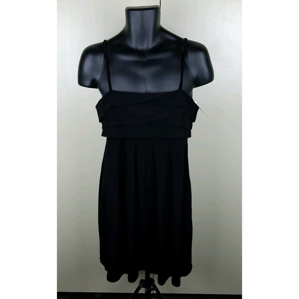 Essentials By A.B.S Black Cocktail Dress Size 10 95% Poly 5% Spandex NWT